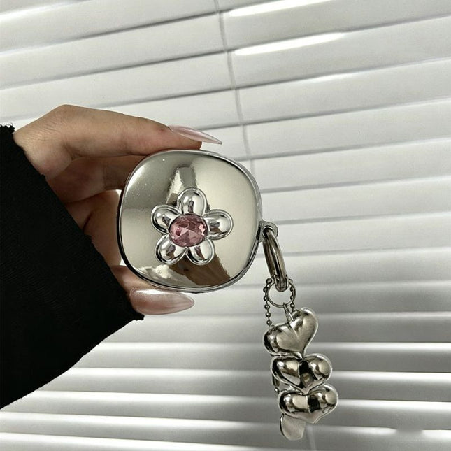 Floral Electroplated Case Plus 3 Heart Charms AirPods 2