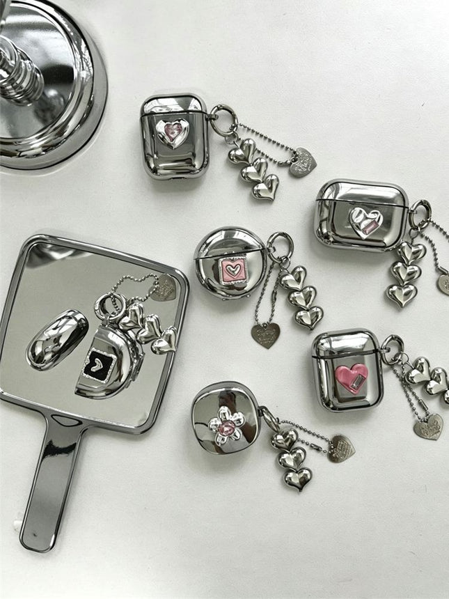 Floral Electroplated Case Plus 3 Heart Charms AirPods 3 – product detail