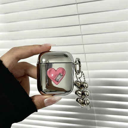 Floral Electroplated Case + 3 Heart Charms AirPods 4