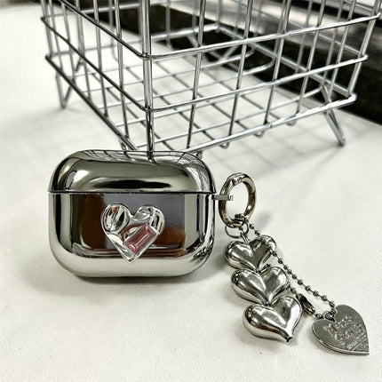 Floral Electroplated Case + 3 Heart Charms AirPods Pro