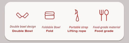 Foldable Outdoor Pet Bowl Light Brown