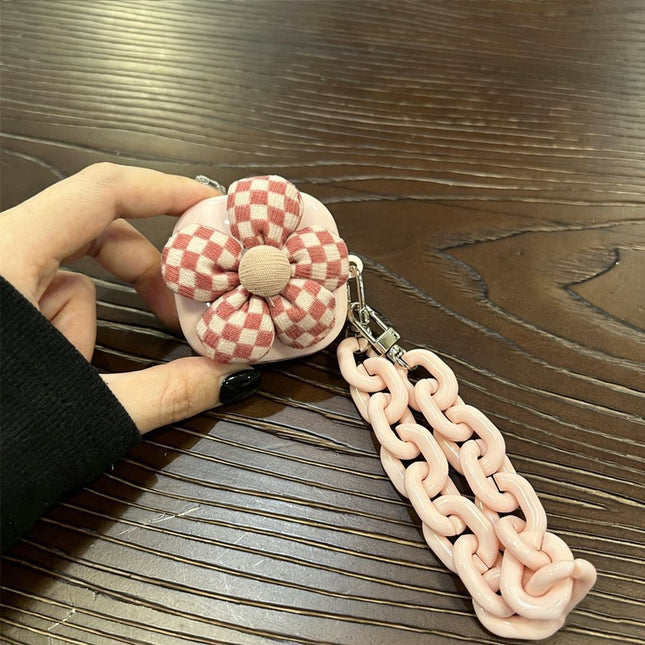 Gingham Flower Pink Shell Plus Pink Bracelet AirPods 3