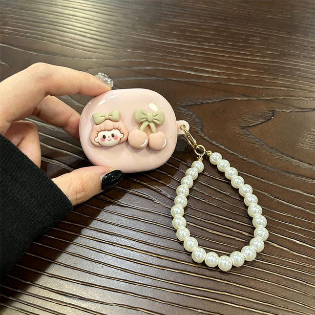 Girl Cherry Pink Shell Plus Pearl Bracelet AirPods 2