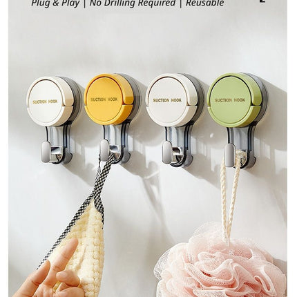green Suction cup hook