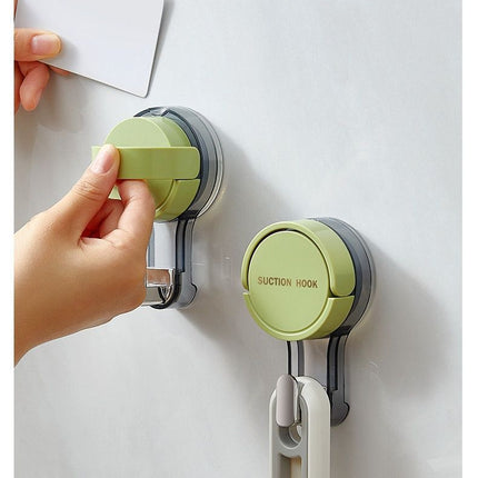 green Suction cup hook