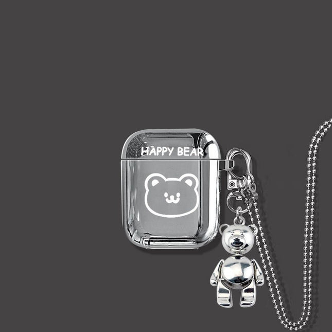 HAPPY Bear AirPods 1 2 Case Plus Keyring Plus Necklace V1221-HAPPY-BEAR-AIRPODS-1-2-CASE-KEYRING-NECKLACE