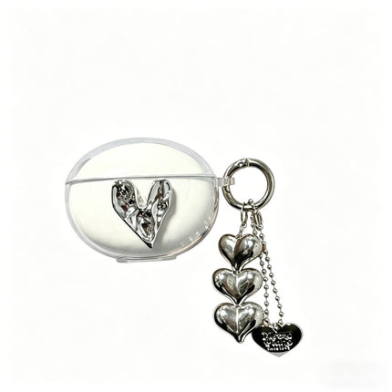 Irregular Heart Transparent Shell + Three Hearts Apple AirPods 4