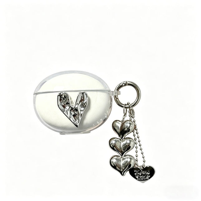 Irregular Heart Transparent Shell Plus Three Hearts Apple AirPods 4