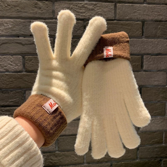 Knit Gloves Off White V1221-KNIT-GLOVES-OFF-WHITE