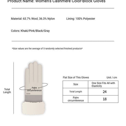 Ladies Winter Warm Cashmere Gloves DY36 Dai Yue Black