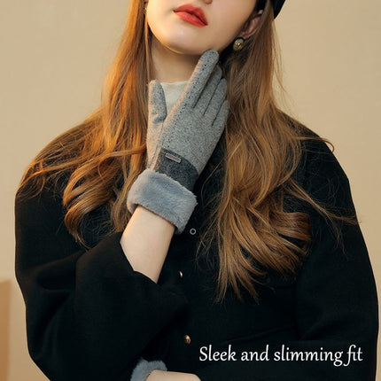Ladies Winter Warm Cashmere Gloves DY36 Moonlight Gray