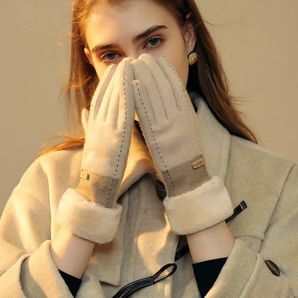 Ladies Winter Warm Cashmere Gloves DY43 Moonlight Gray