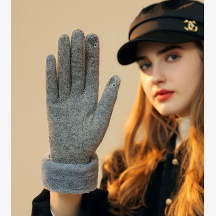 Ladies Winter Warm Cashmere Gloves DY50 Black