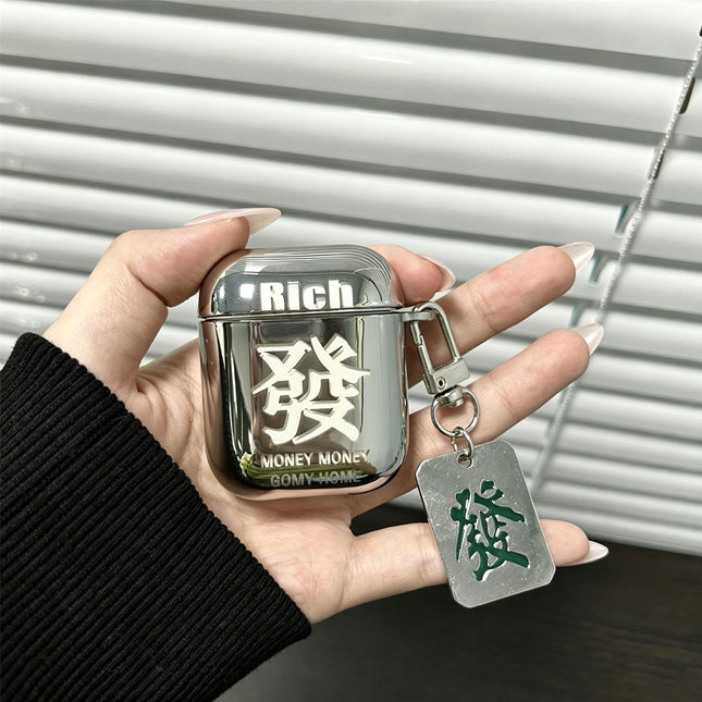 Laser Engraved Fortune Plus Matching Keychain Apple AirPods 2