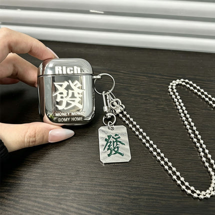 Laser Engraved Fortune + Matching Keychain + Necklace AirPods pro