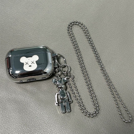 Laser Engraved HAPPY Bear + Matching Keychain Apple AirPods pro2