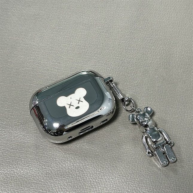 Laser Engraved XX Bear Plus Matching Keychain Apple AirPods 2