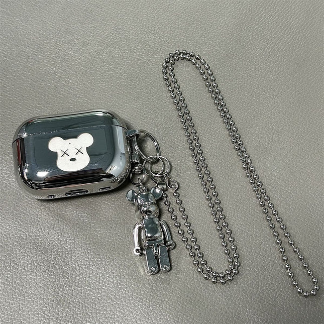 Laser Engraved XX Bear Plus Matching Keychain Plus Necklace AirPods 1