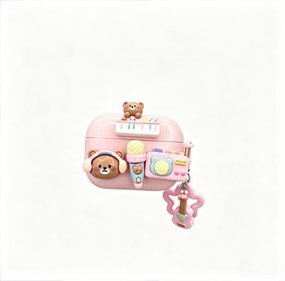 Music Bear Bluetooth Earphone Case Plus pendant AirPods 3