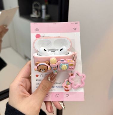 Music Bear Bluetooth Earphone Case + pendant AirPods Pro 2