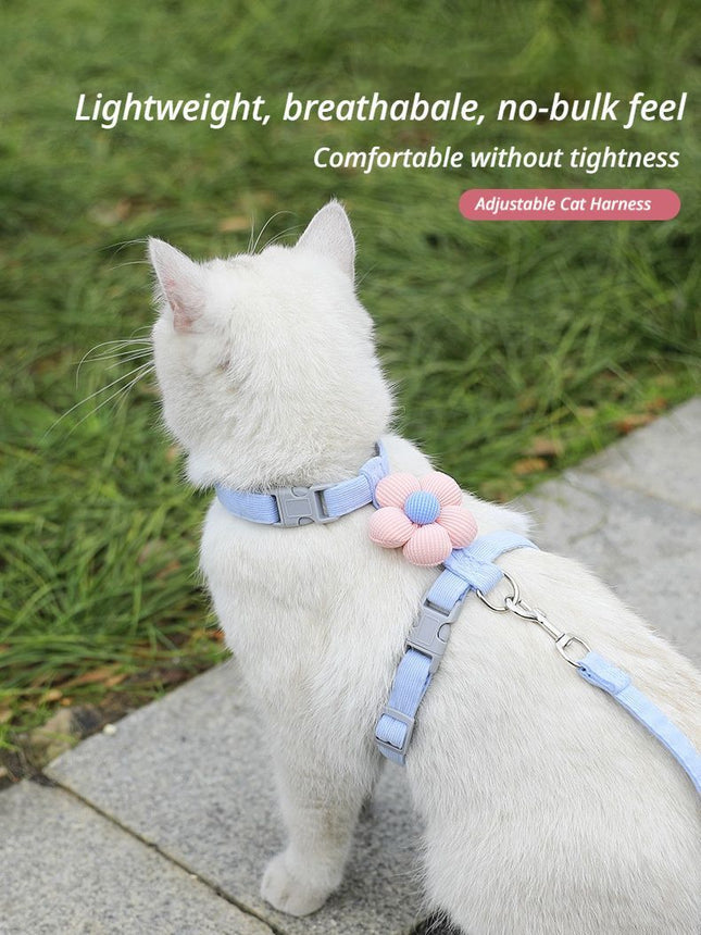 Pet Harness-Blue Plus 1.2m Leash Plus Size S – product detail