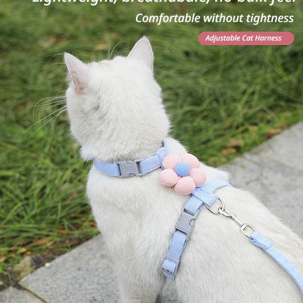Pet Harness-Blue+1.8m Leash+Size M