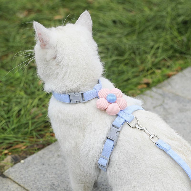 Pet Harness-Blue Plus 1.8m Leash Plus Size S V1221-PET-HARNESS-BLUE-1-8-M-LEASH-SIZE-S