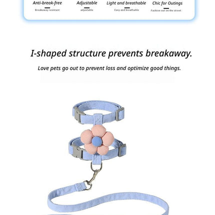 Pet Harness-Blue+1.8m Leash+Size S