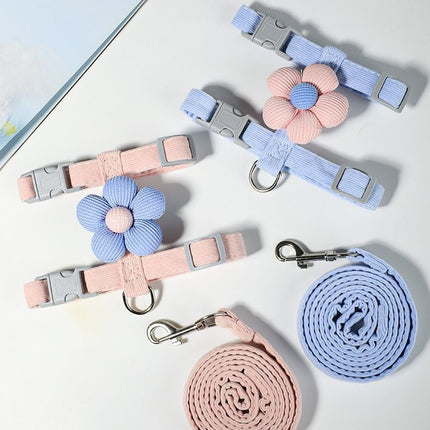 Pet Harness-pink+1.8m Leash+Size M