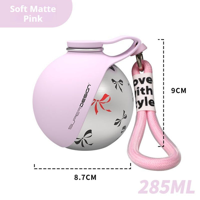 Pink Floral Print Xiaoman Portable Pet Water Bottle – product detail