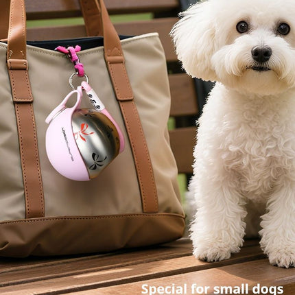 Pink Floral Print Xiaoman Portable Pet Water Bottle