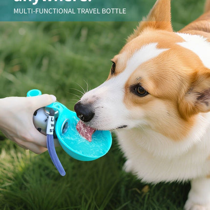 Pink Floral Print Xiaoman Portable Pet Water Bottle