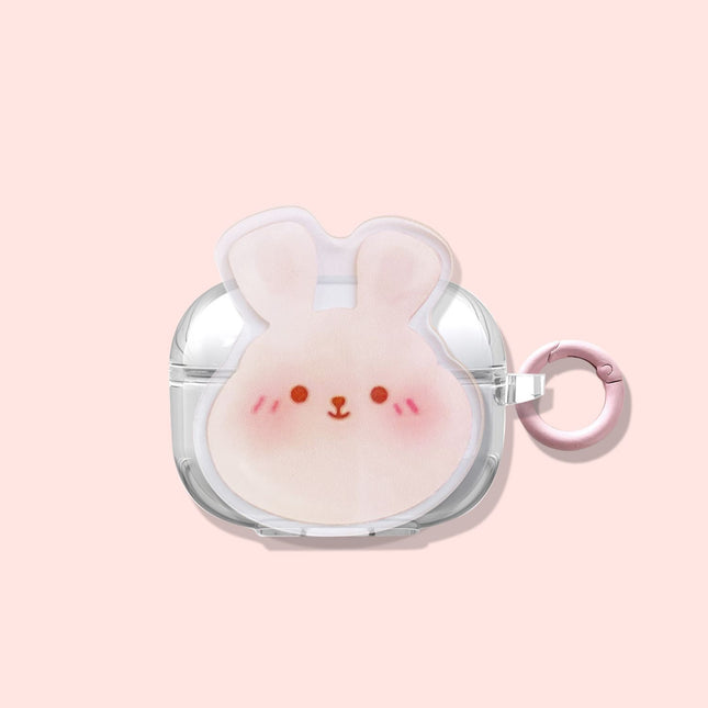 Shy Pink-faced Rabbit Plus Round Ring Apple AirPods Pro