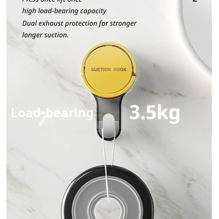 white Suction cup hook