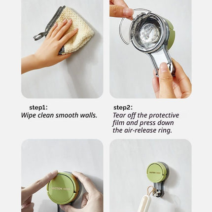 white Suction cup hook