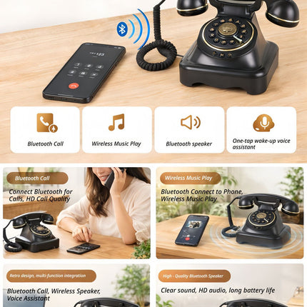 Wireless Bluetooth Landline White