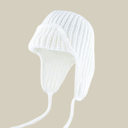Women Plain Aviator Hat with Earflaps Purple