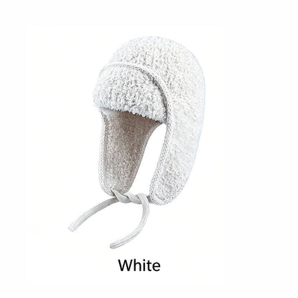 Women Sherpa Aviator Beanie - Warm Earflap Knit Hat Dark Coffee