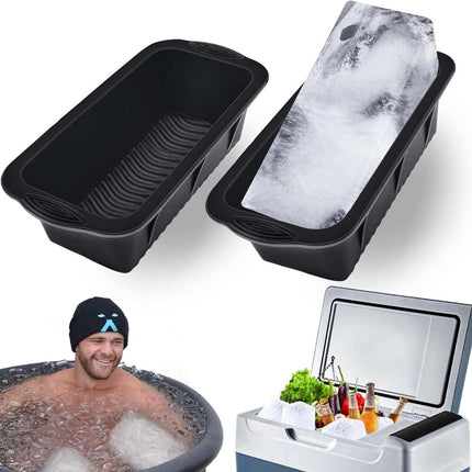 4 Pack Extra Large Ice Block Mold Black