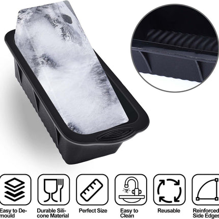 4 Pack Extra Large Ice Block Mold Grey