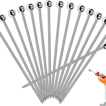20 PCS Stainless Steel Toothpicks Silver
