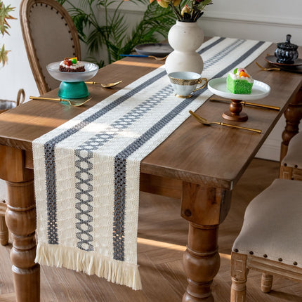 2-Pack Table Runner MX13, Grey Trim on Both Sides