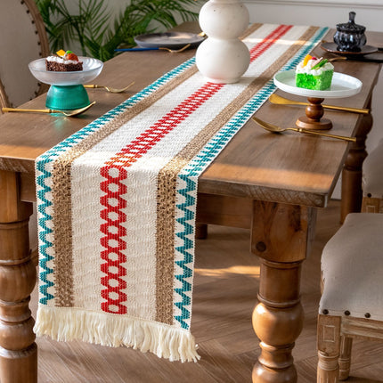 2-Pack Table Runner MX19, Multicolor Cotton Linen