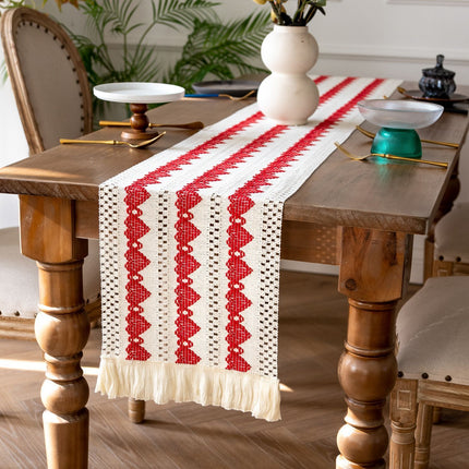 2-Pack Table Runner MX20, Three Rows of Heart Pattern