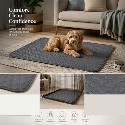 2pcs Grey Pet Pad, Size XL (100×70cm)