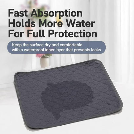 2pcs Grey Pet Pad, Size XL (100×70cm)