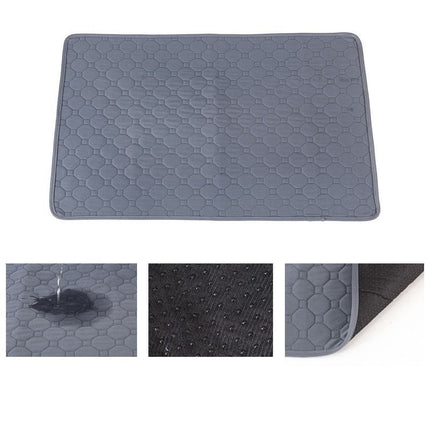2pcs Grey Bone Print Pet Pad, Size M (60×45cm)