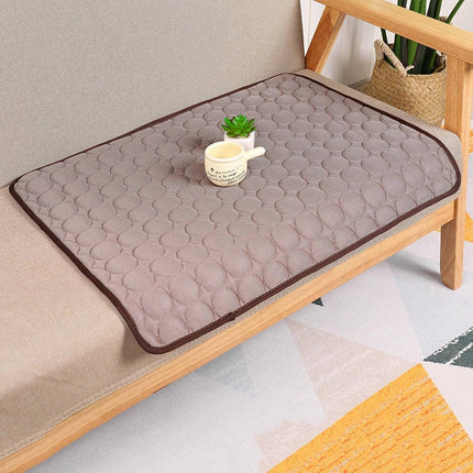 2pcs Grey Bone Print Pet Pad, Size XL (100×70cm)