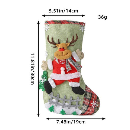 2pcs Reindeer Christmas Stocking