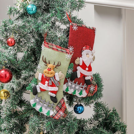 2pcs Bear Christmas Stocking